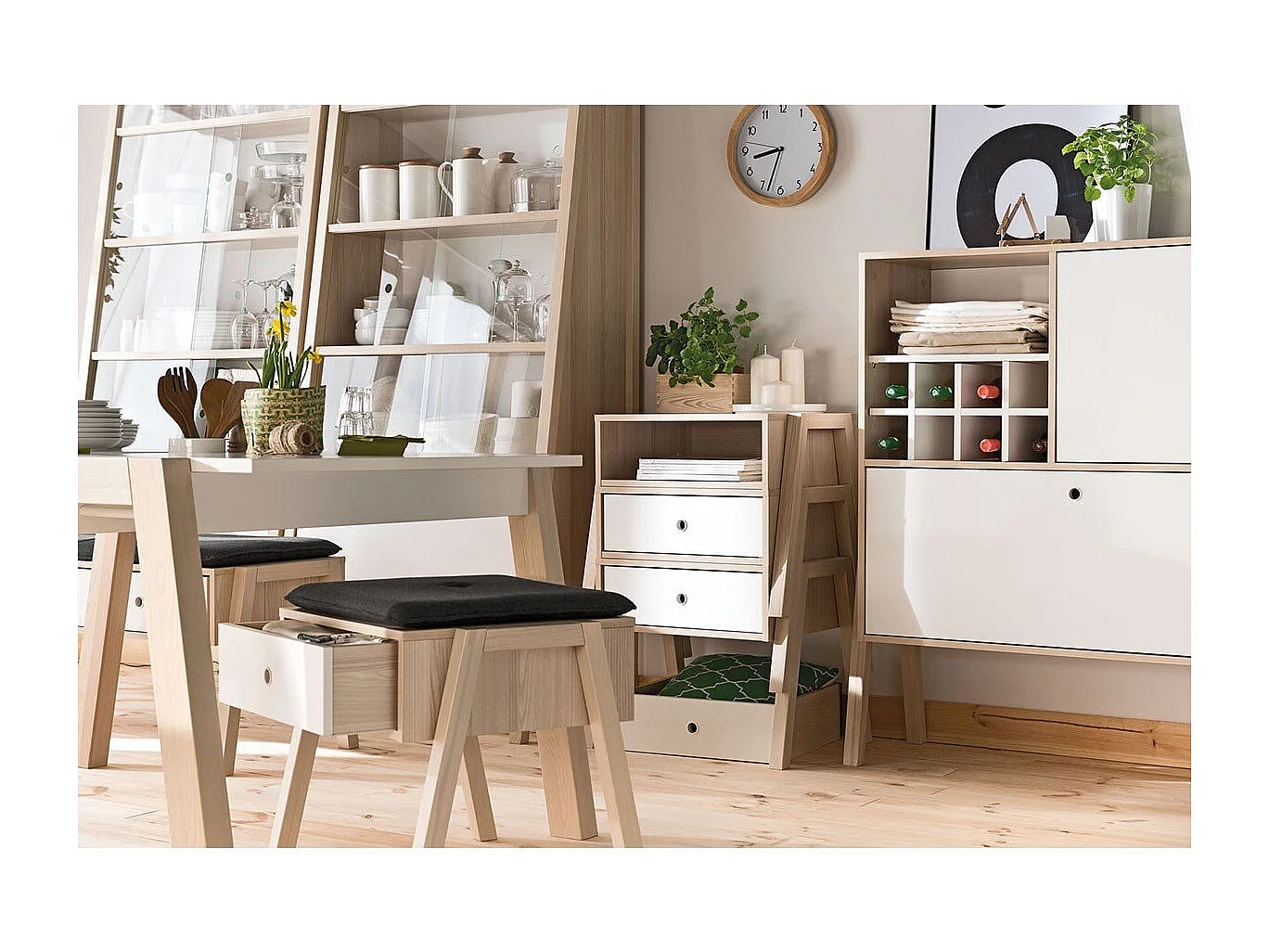 Kredens z 2 składanymi drzwiami L160 cm - SPOT