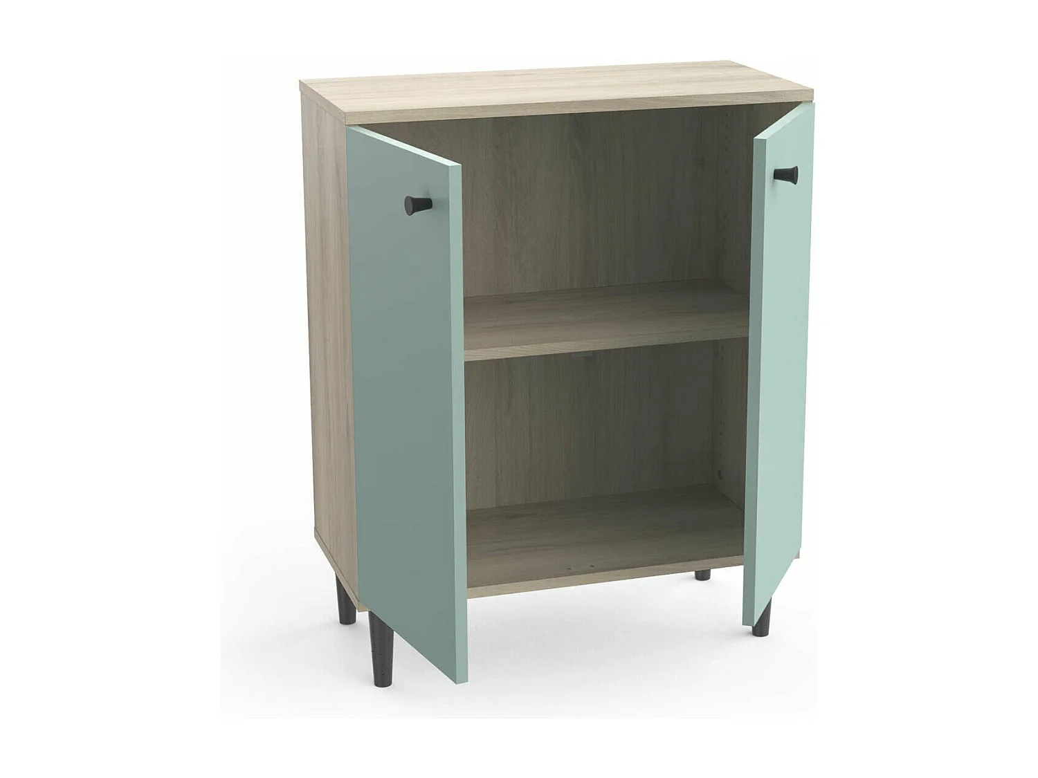 Petit Buffet 2 Portes Effet Bois L61cm - ARTY