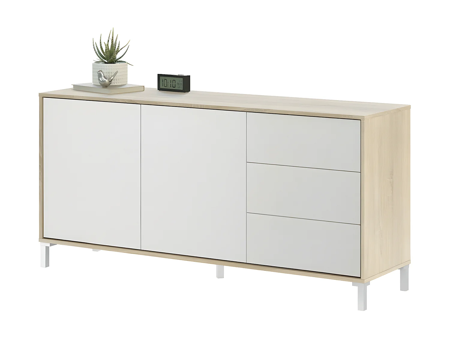 Credenza Brooklyn a 2 ante e 3 cassetti - L154cm