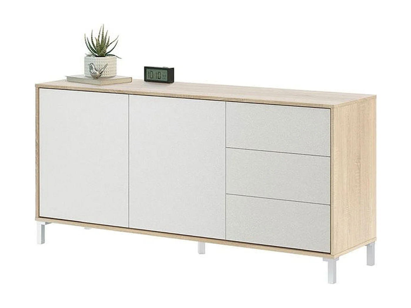 Buffet 2 portes et 3 tiroirs Brooklyn - L154cm