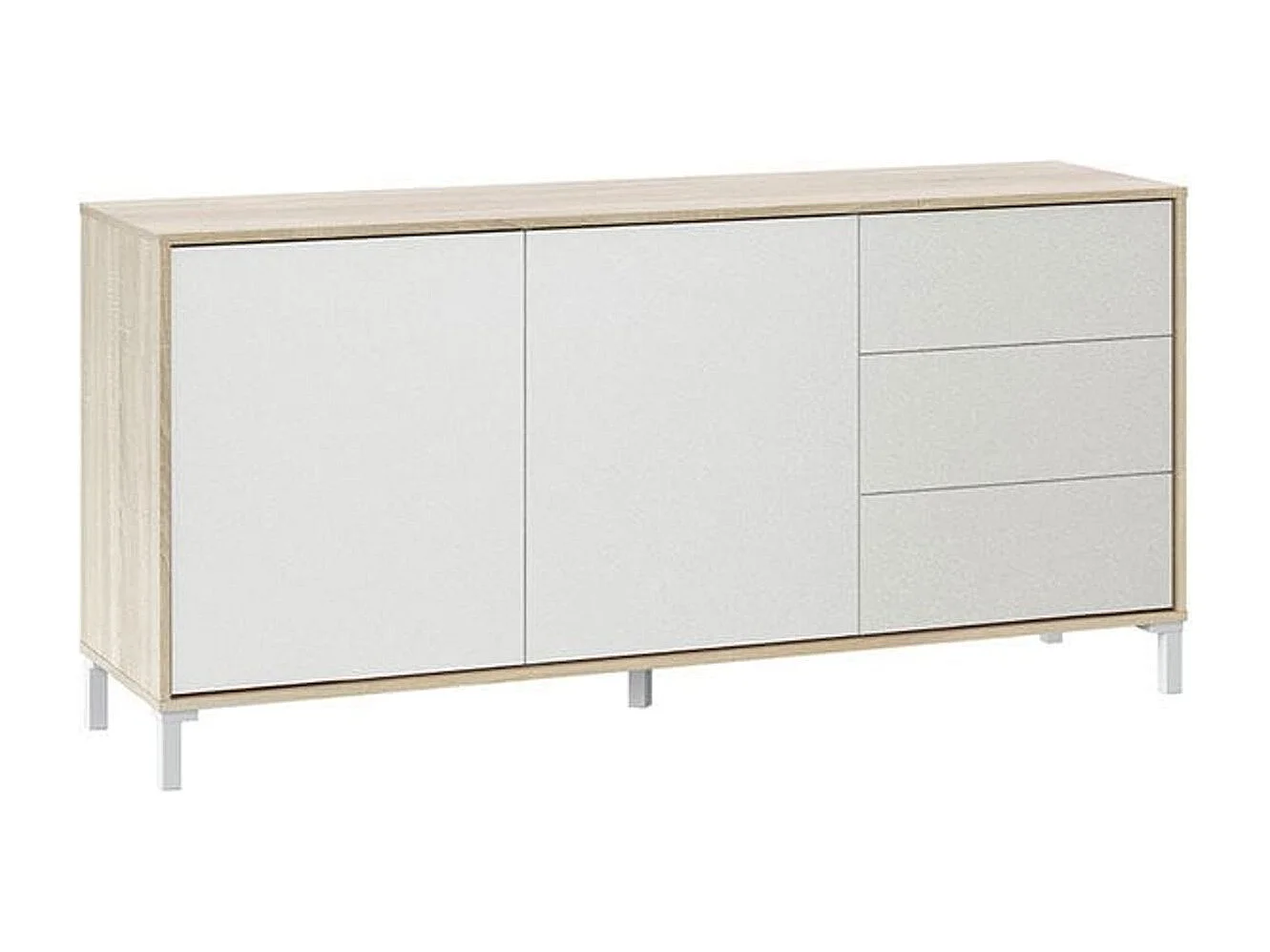 Buffet 2 portes et 3 tiroirs Brooklyn - L154cm