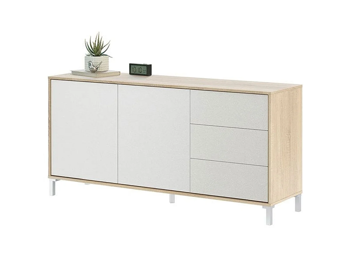 Credenza Brooklyn a 2 ante e 3 cassetti - L154cm