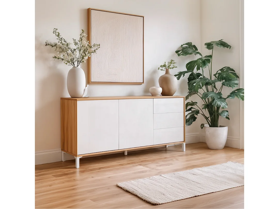 Buffet 2 portes et 3 tiroirs Brooklyn - L154cm