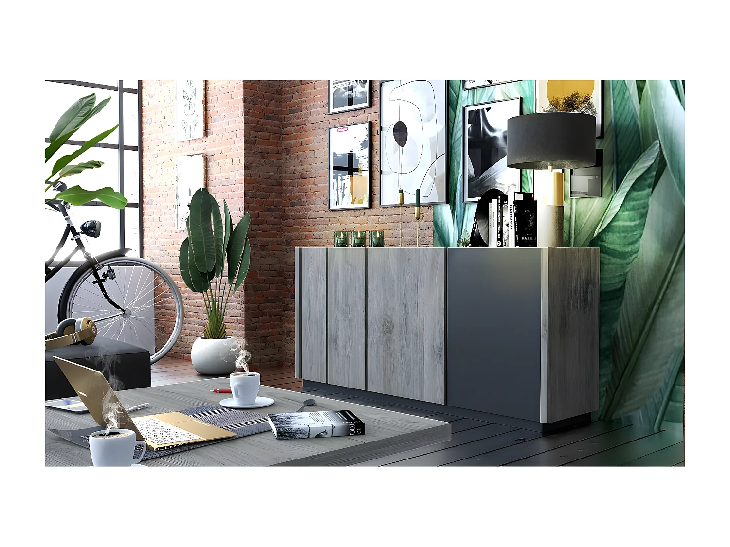 Buffet 3 portes Snapp L180cm - Fabrication Française