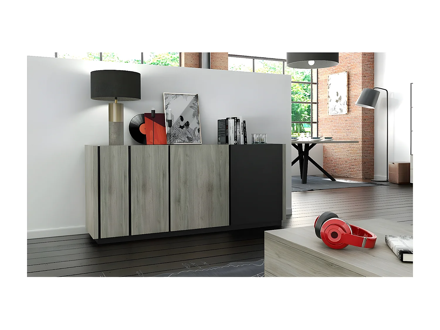 Buffet 3 portes Snapp L180cm - Fabrication Française