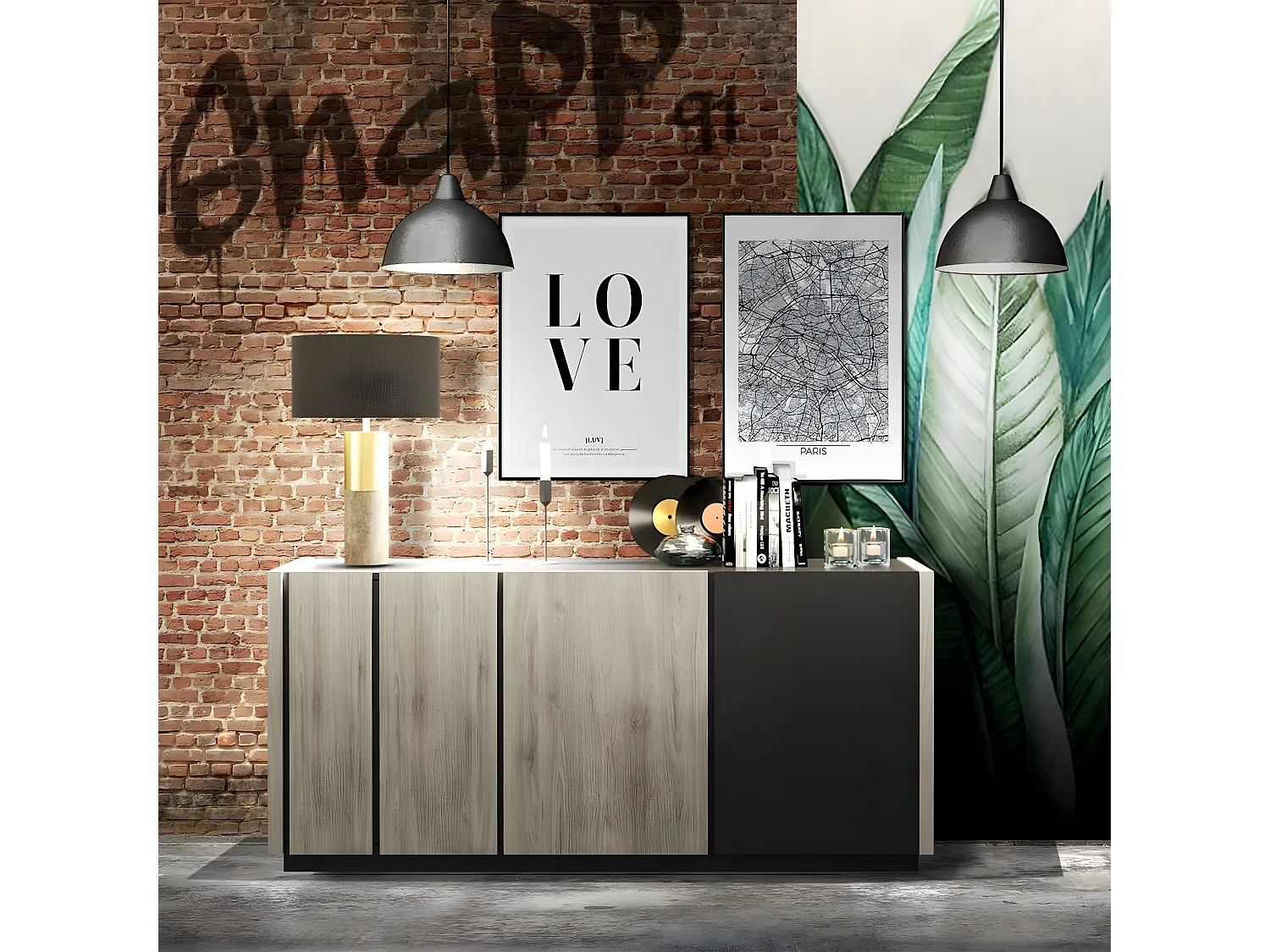 Buffet 3 portes Snapp L180cm - Fabrication Française