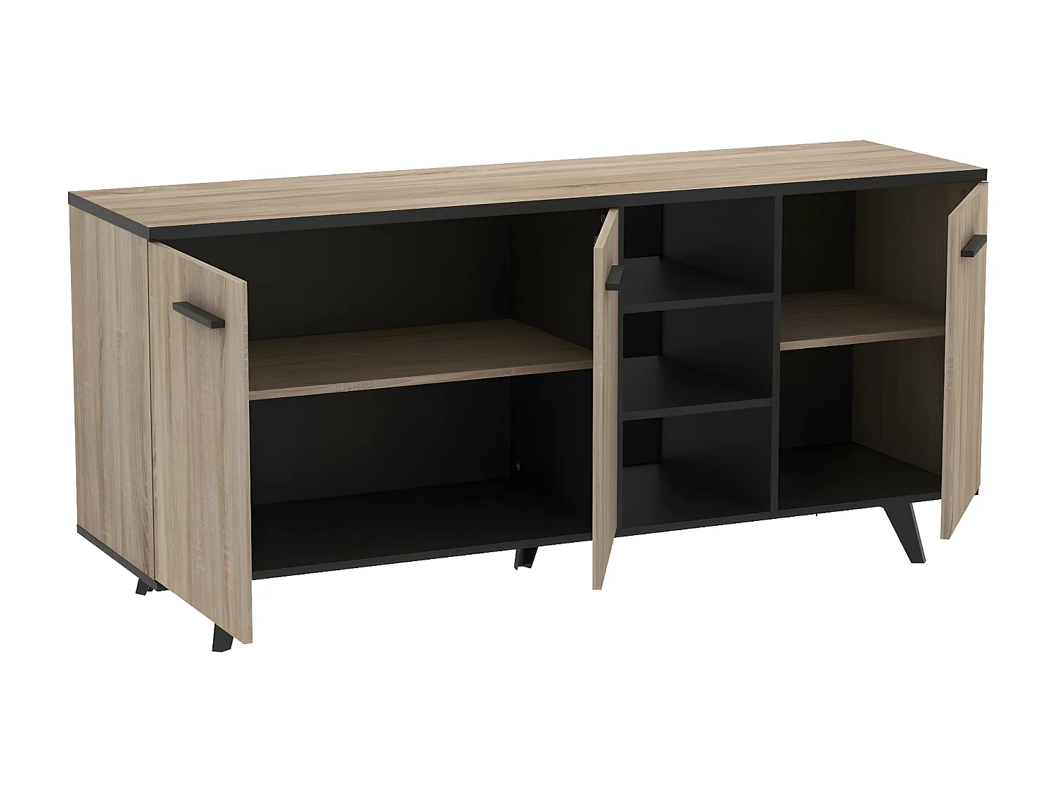 Sideboard mit 3 Türen und 3 Nischen L160,7 cm - Wayne