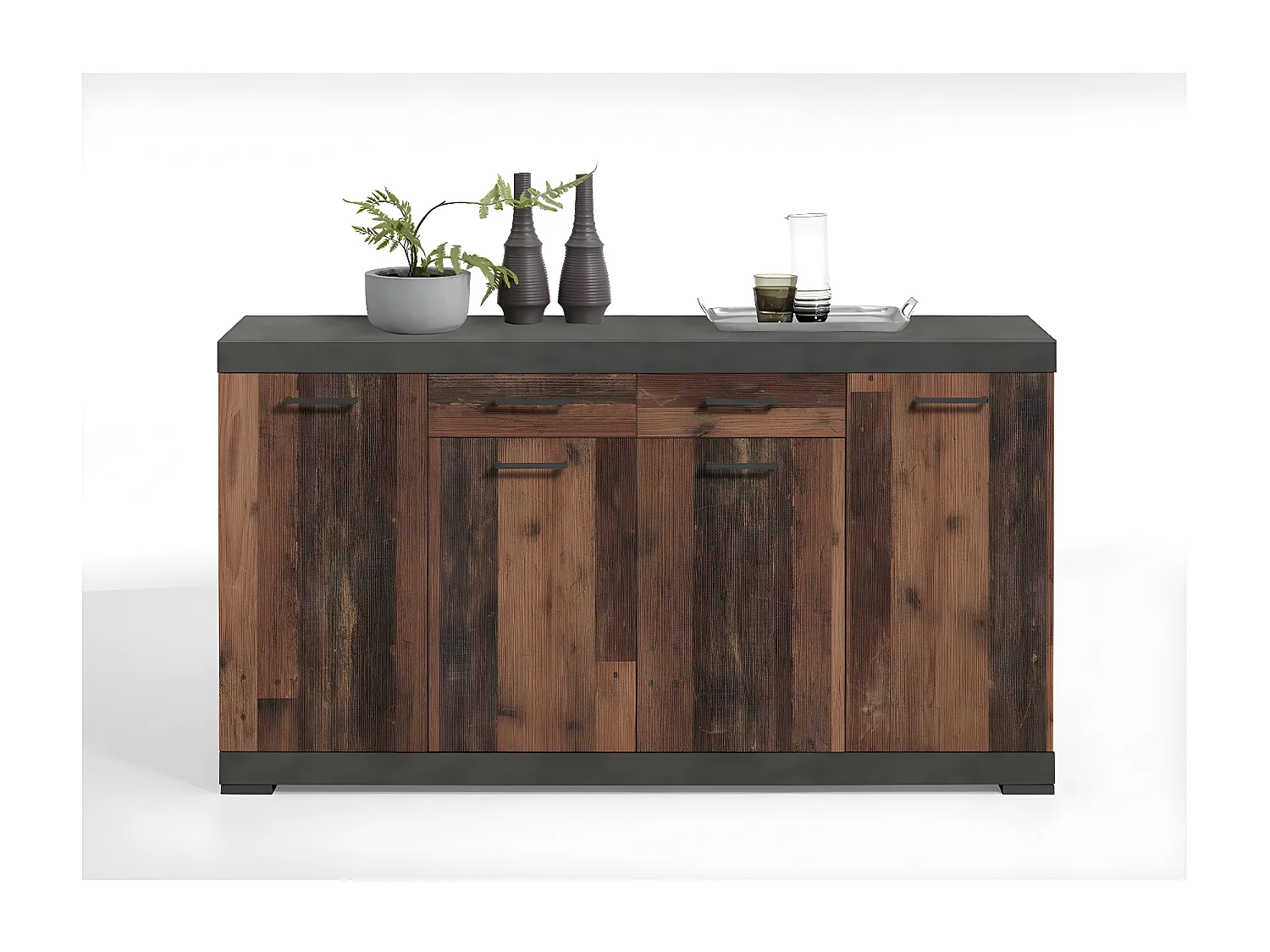 Buffet 2 Tiroirs 4 Portes L160 x P34,9 cm - Bristol