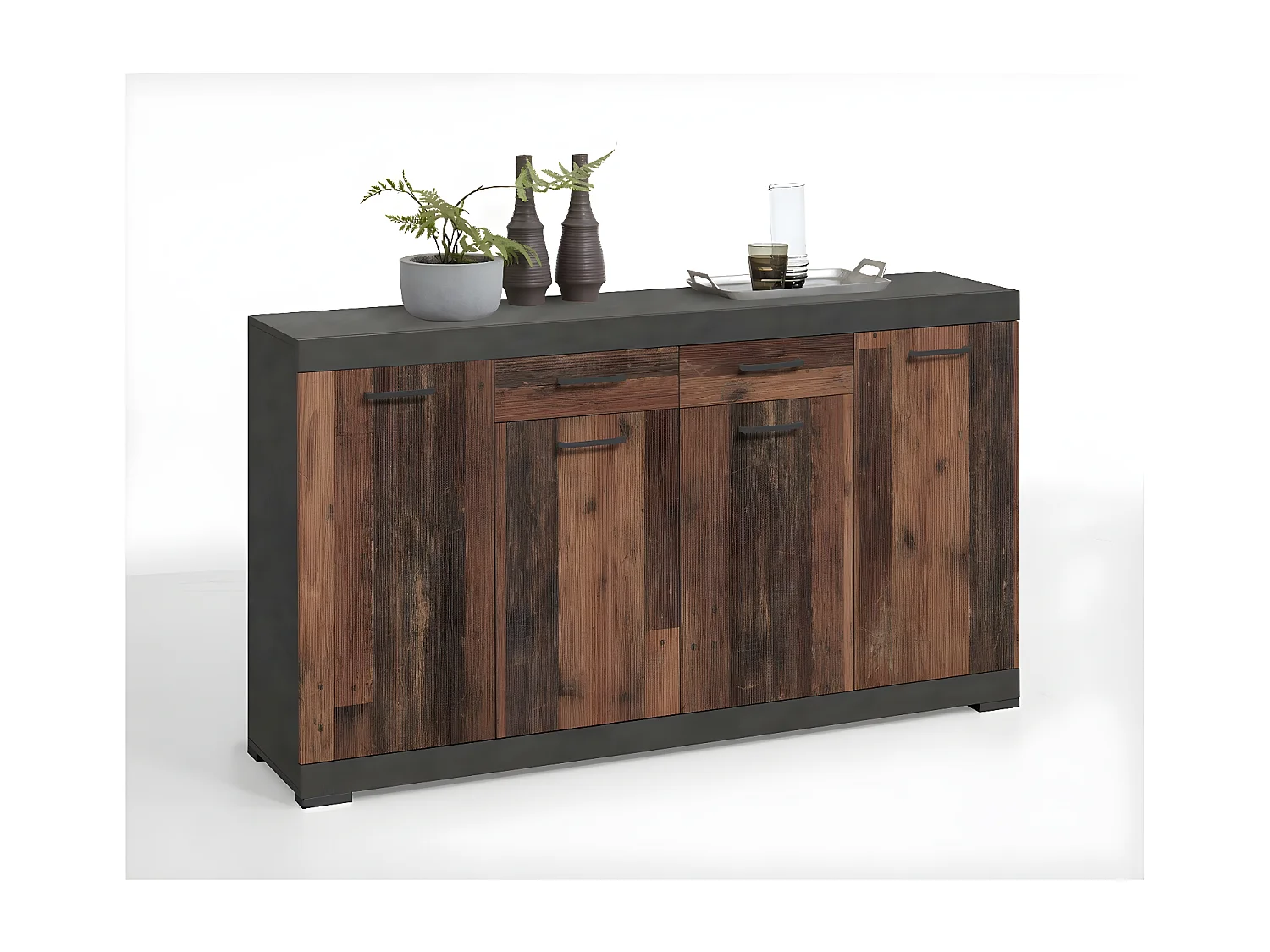 Buffet 2 Tiroirs 4 Portes L160 x P34,9 cm - Bristol