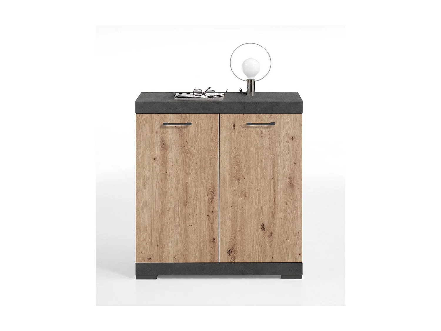 Buffet 2 Portes avec Étagère Amovible L80cm - Bristol