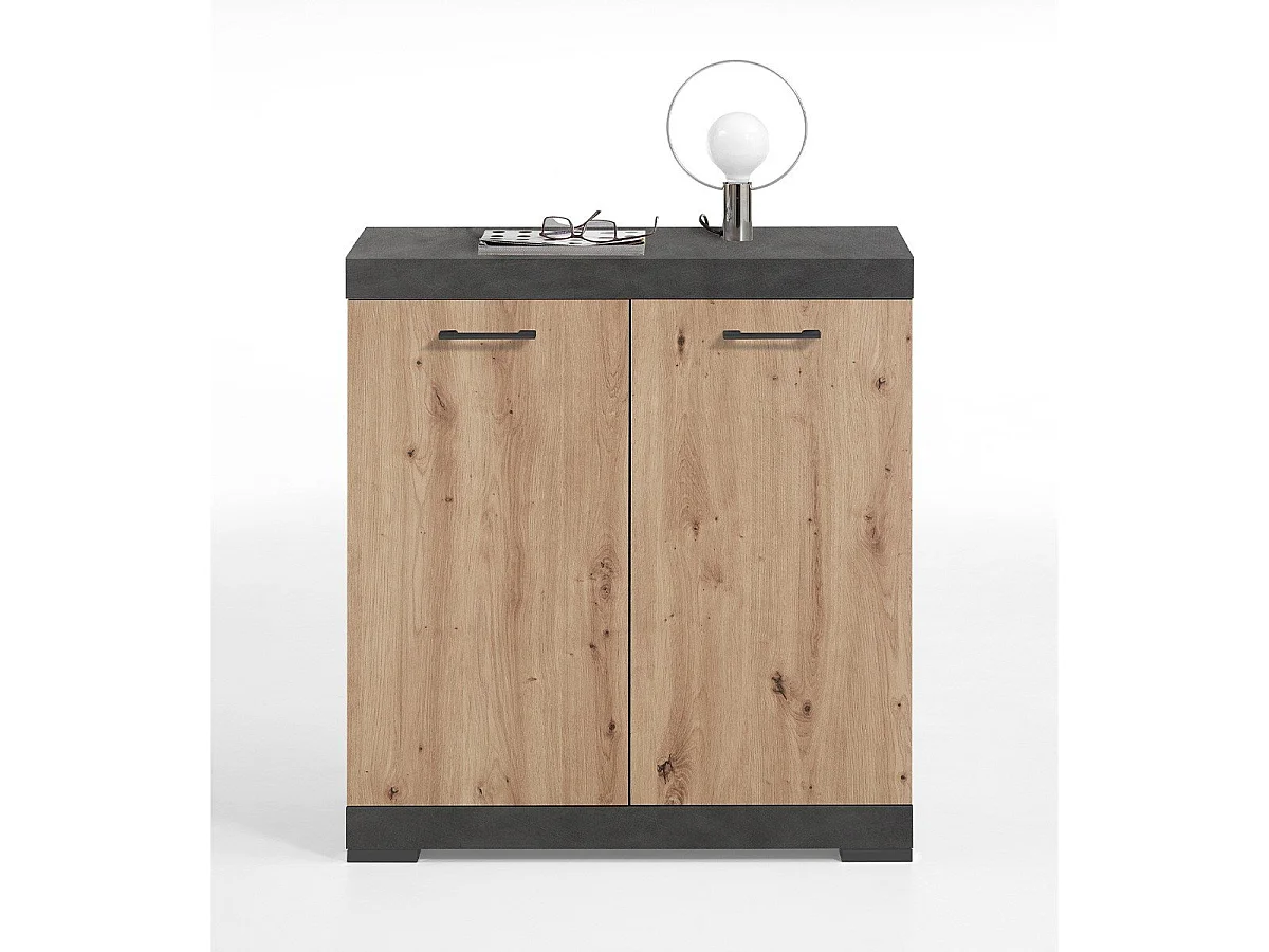 Buffet 2 Portes avec Étagère Amovible L80cm - Bristol