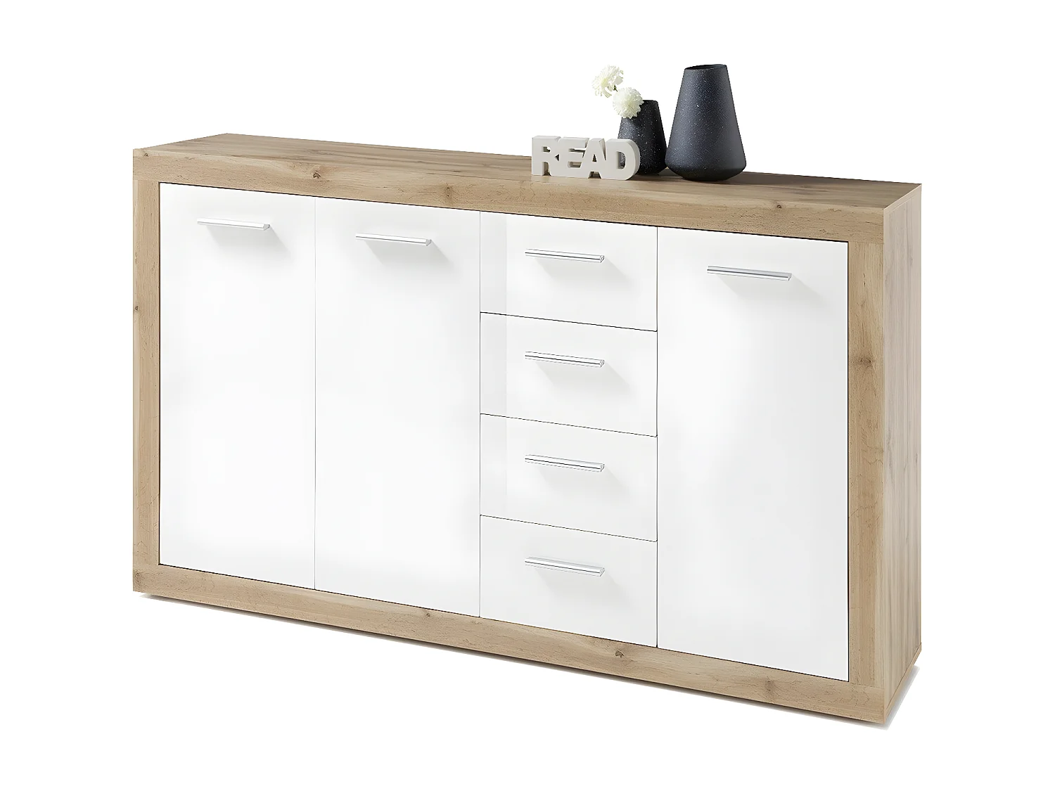 Buffet 3 portes 4 tiroirs L152cm - IBIZA