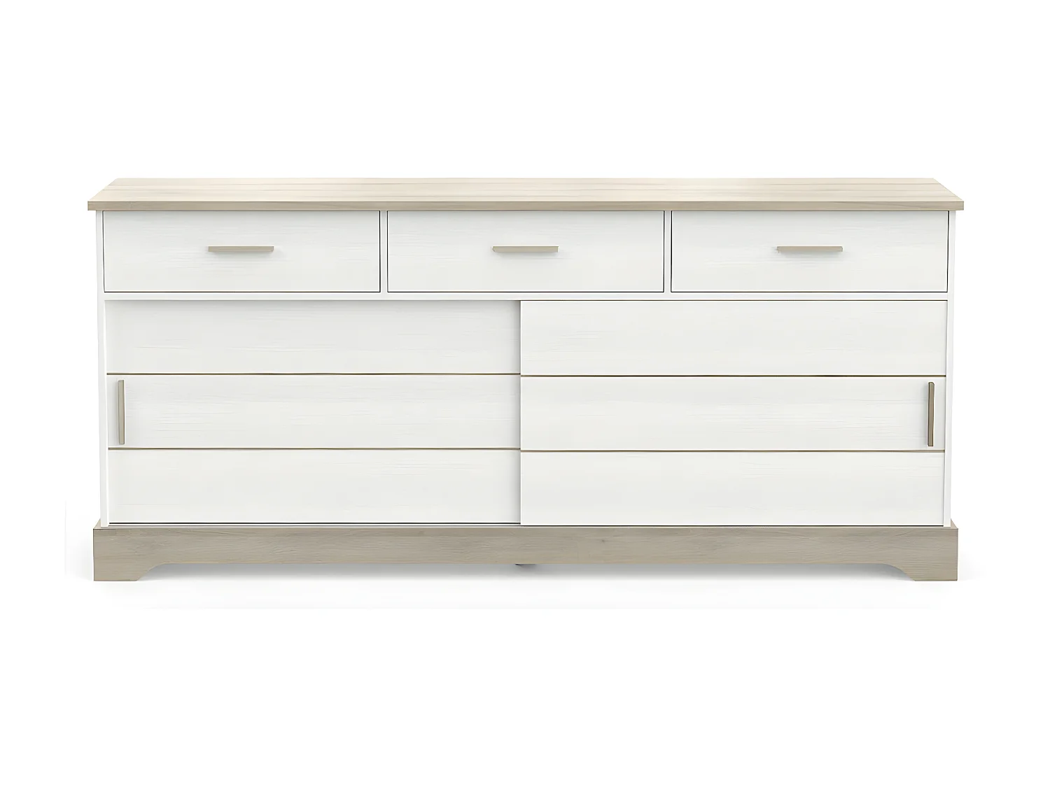 Buffet 2 Schiebetüren 3 Schubladen L200 cm - Cottage