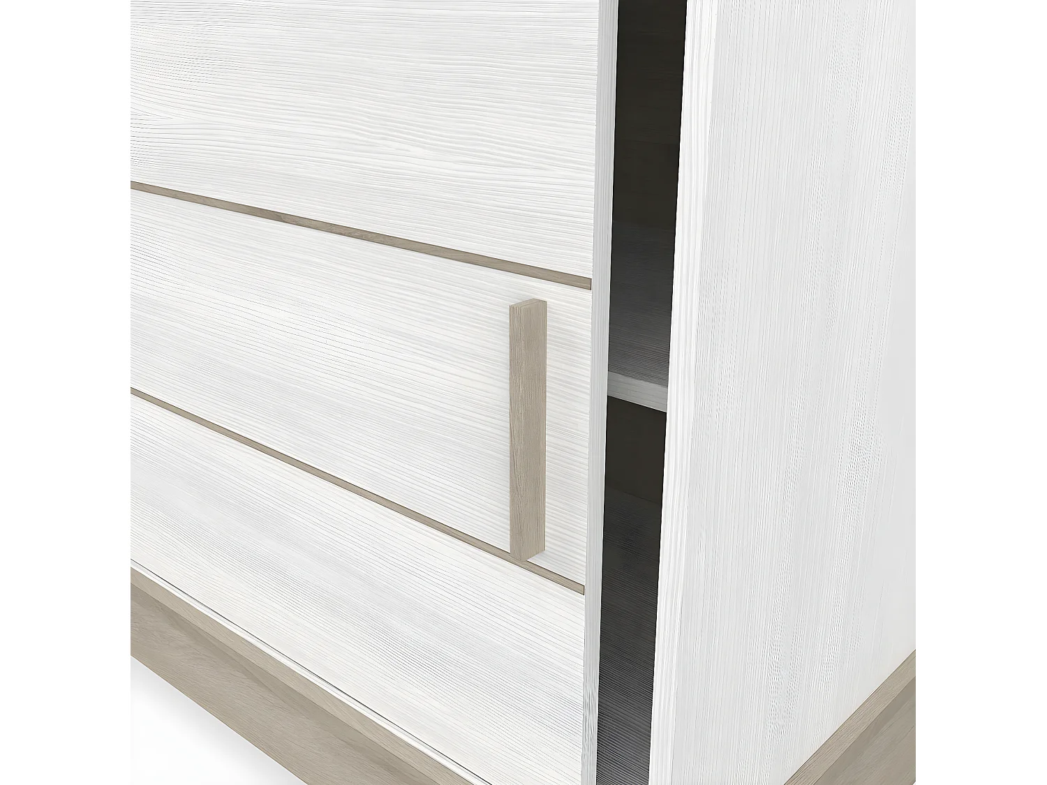 Buffet 2 Schiebetüren 3 Schubladen L200 cm - Cottage