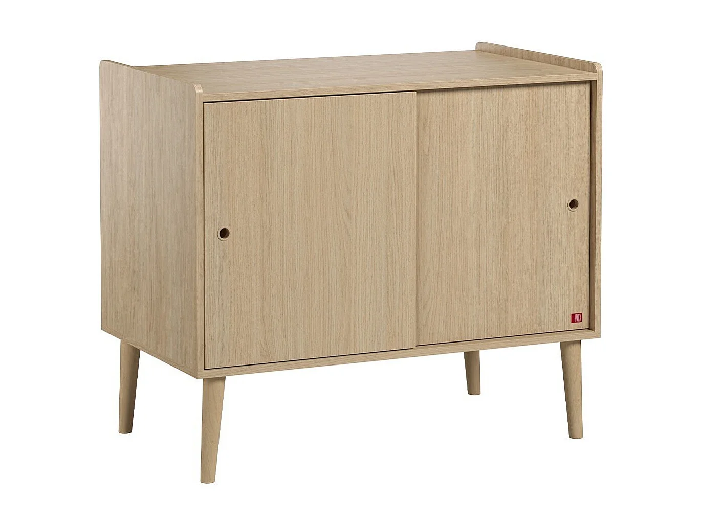 Buffet 2 Portes Coulissantes Décor Chêne  L100 cm - Retro