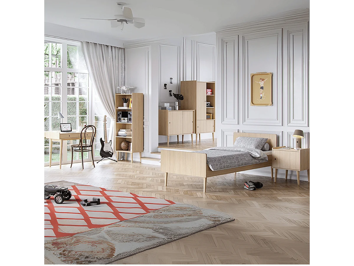 Sideboard mit 2 Schiebetüren im Eichendekor L100 cm - Retro