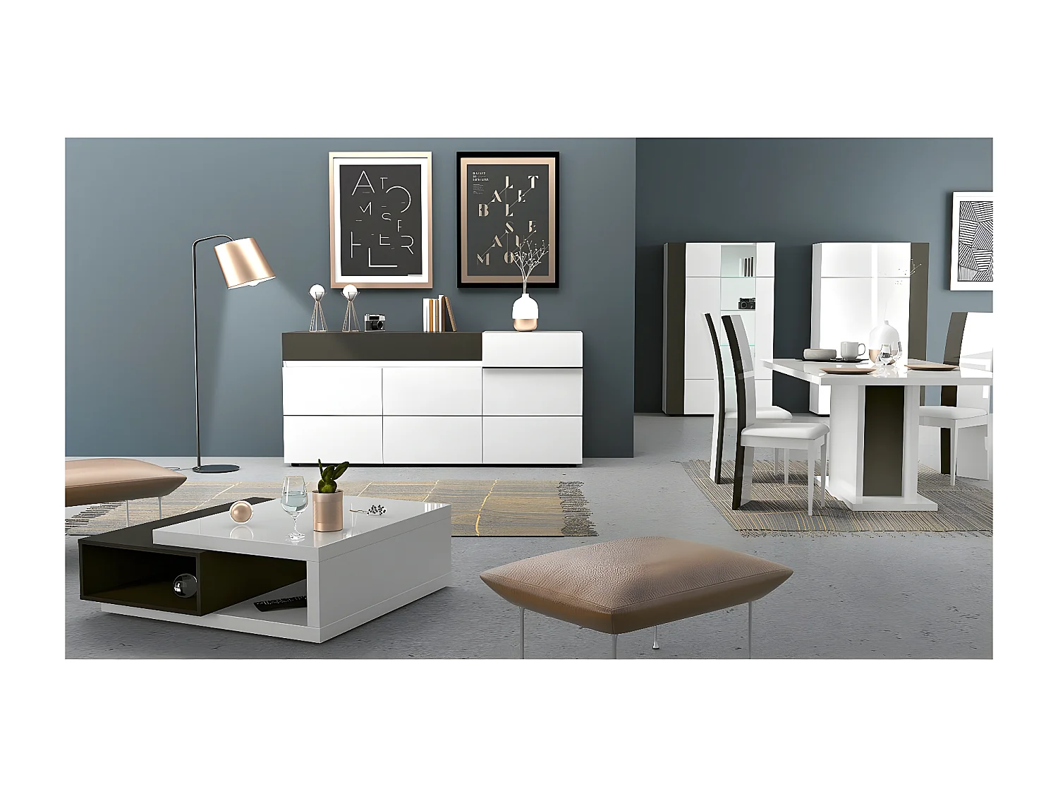 Buffet 3 portes 1 tiroir Karat L200cm- Fabrication Française