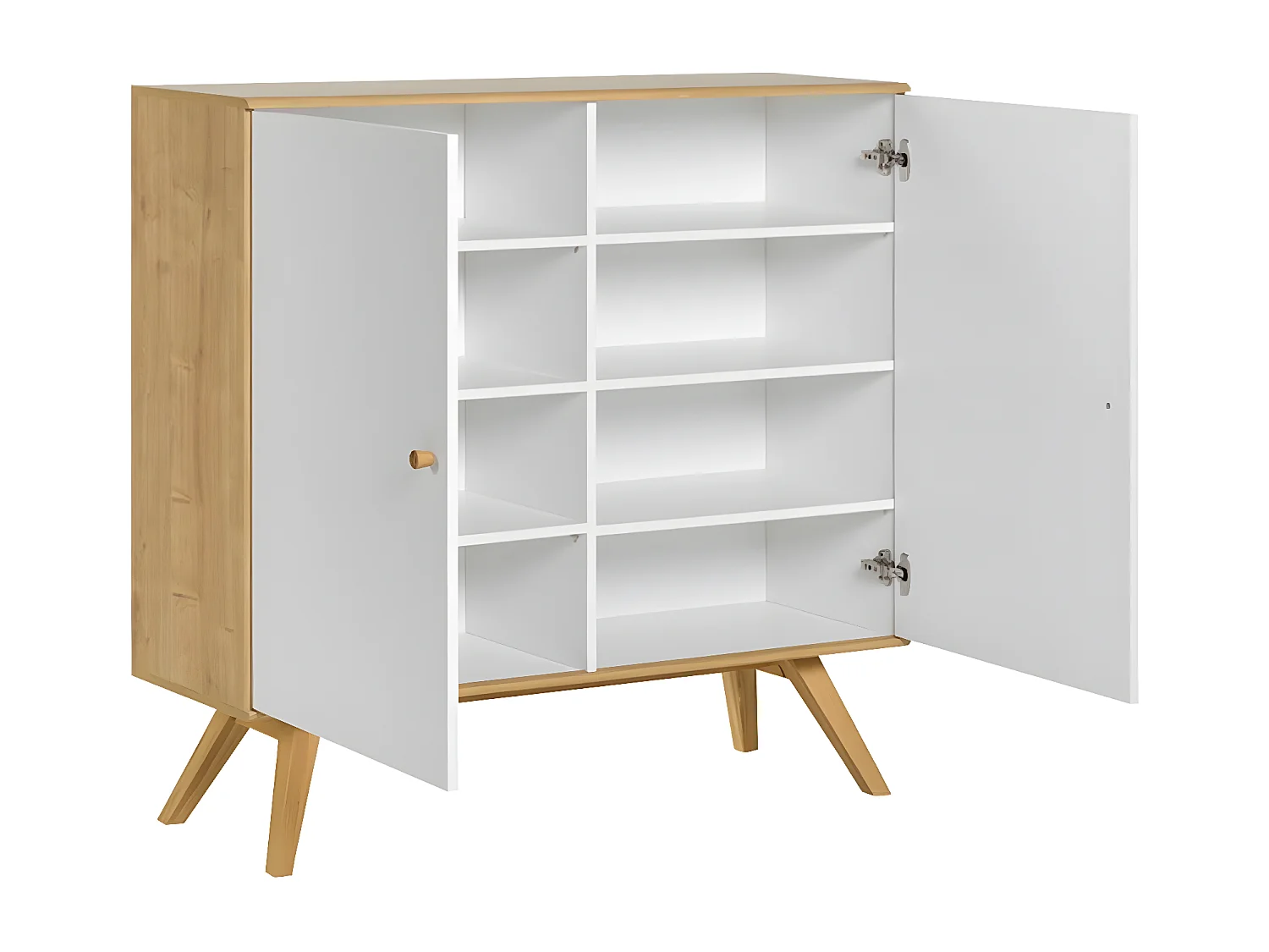 Dressoir met 2 deuren en 6 legplanken B120 cm - NATURE