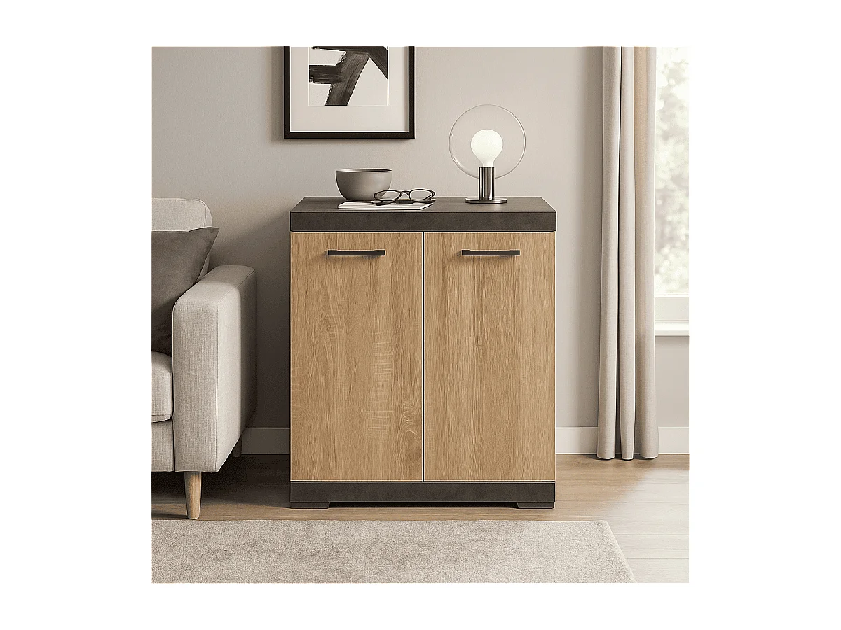 Buffet met 2 deuren en interne plank L80cm - Bristol