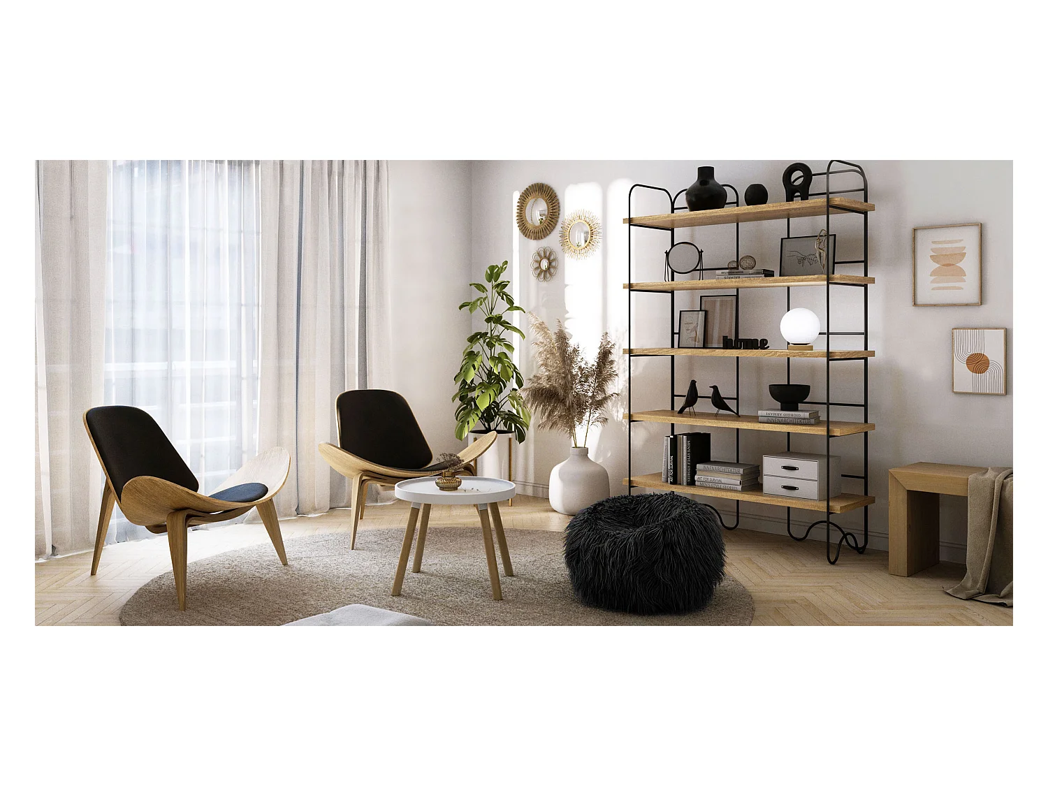 Tischlampe - Wohnzimmerlampe im Kugel-Design - Mon