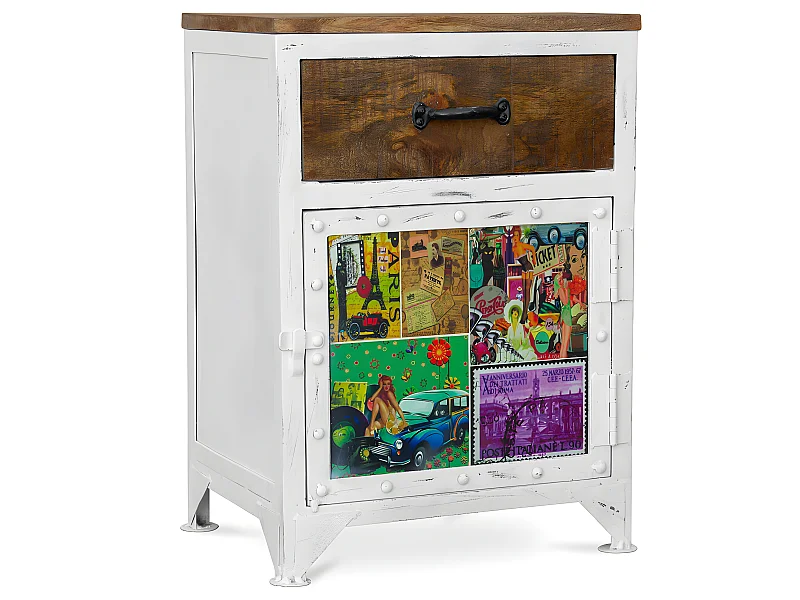 Comodino stampato - Legno - Colin