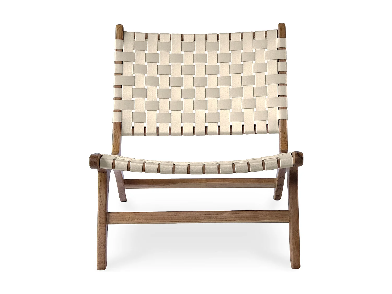 Loungesessel - Handgefertigter Boho-Bali-Design-Sessel - Holz und Seil - Recia