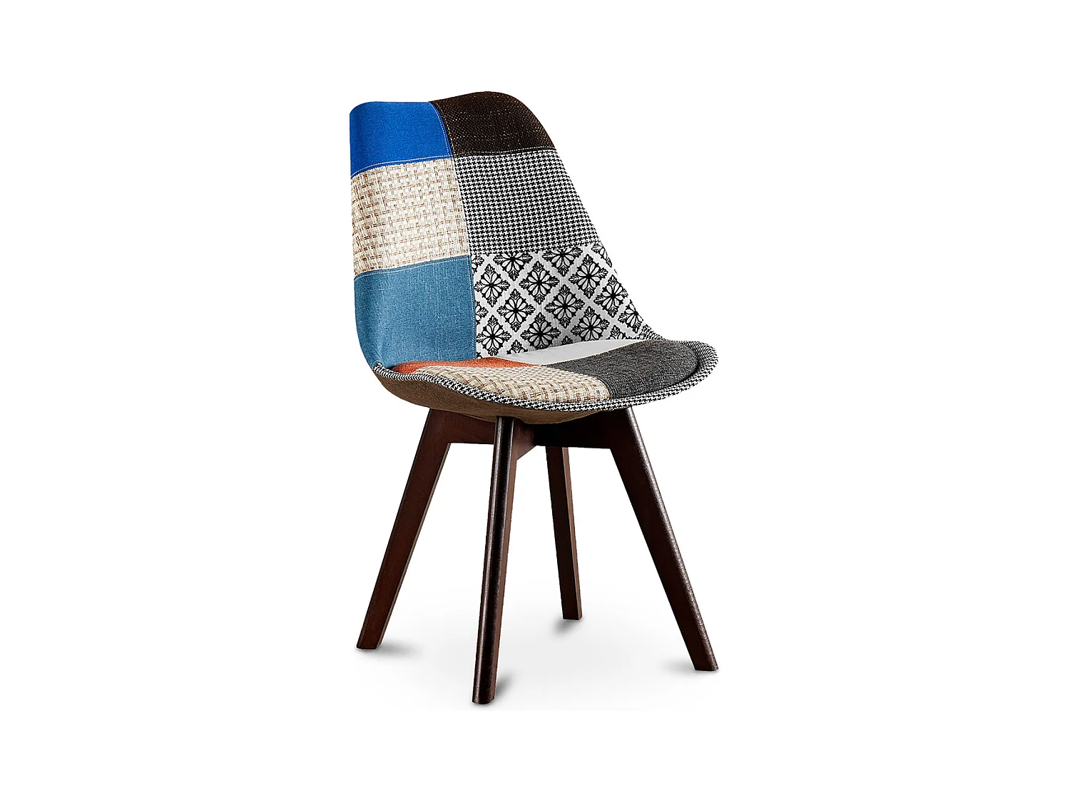 Chaise de Salle à Manger - Revêtement Patchwork - Pixi Multicolore
