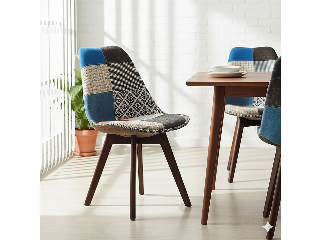 Silla de Comedor - Tapizada en Patchwork - Nueva Edición - Pixi