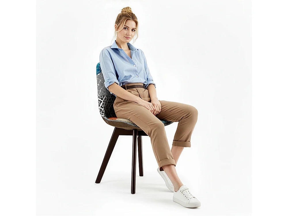 Silla de Comedor - Tapizada en Patchwork  - Patty