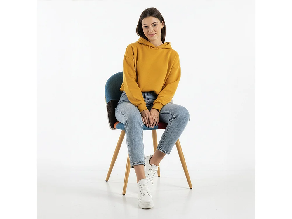 Silla de Comedor - Tapizada en Patchwork - Estilo Escandinavo - Simona