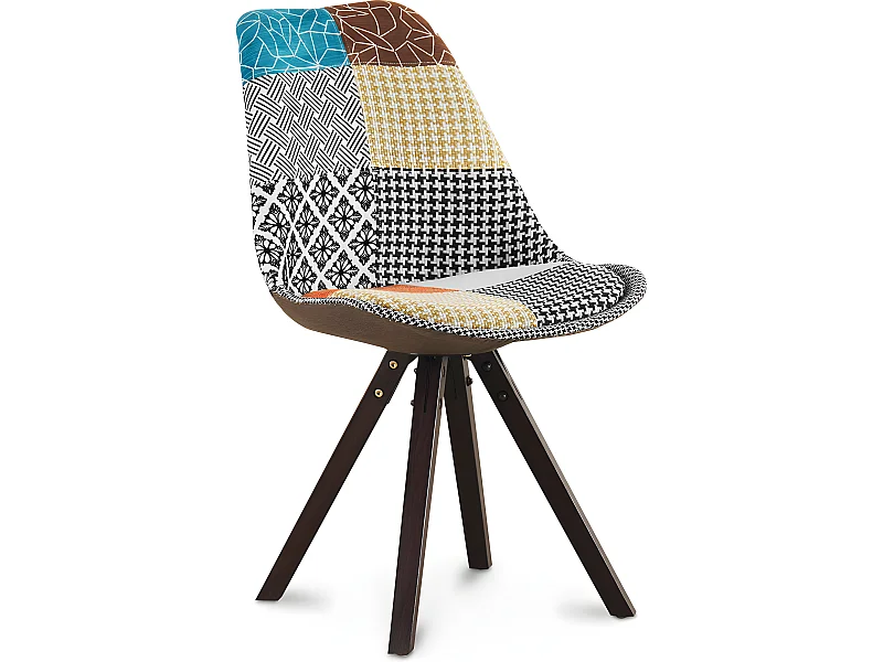Sedia da pranzo - Rivestita in Patchwork - Patty