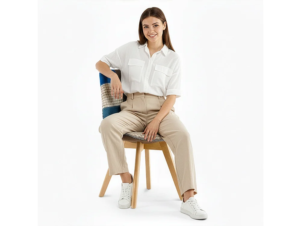 Sedia da pranzo - Rivestita in Patchwork - Pixi