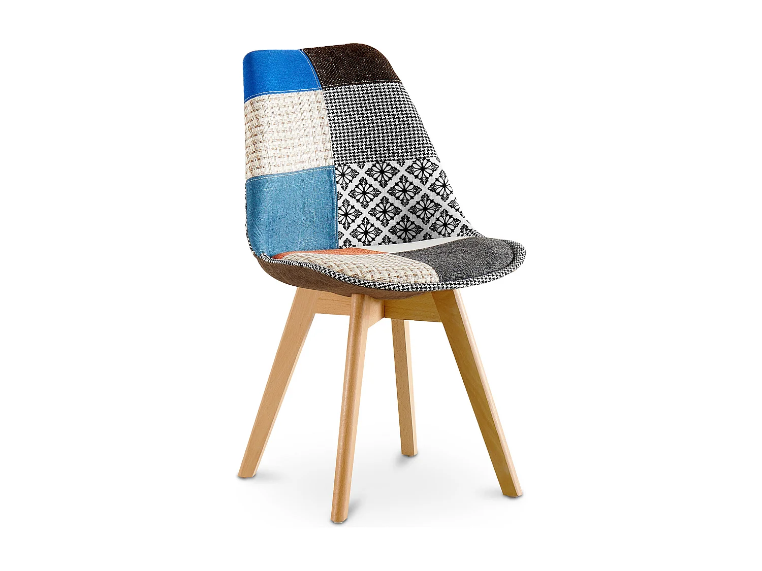 Sedia da pranzo - Rivestita in Patchwork - Pixi