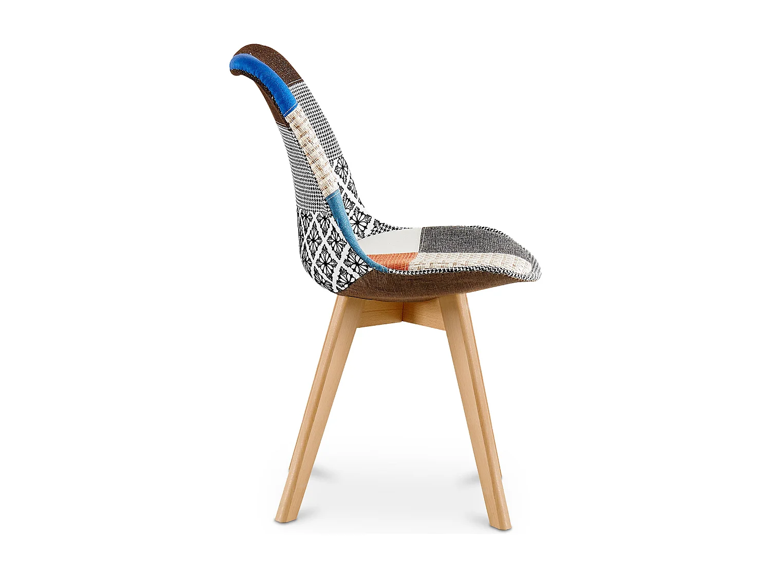 Sedia da pranzo - Rivestita in Patchwork - Pixi