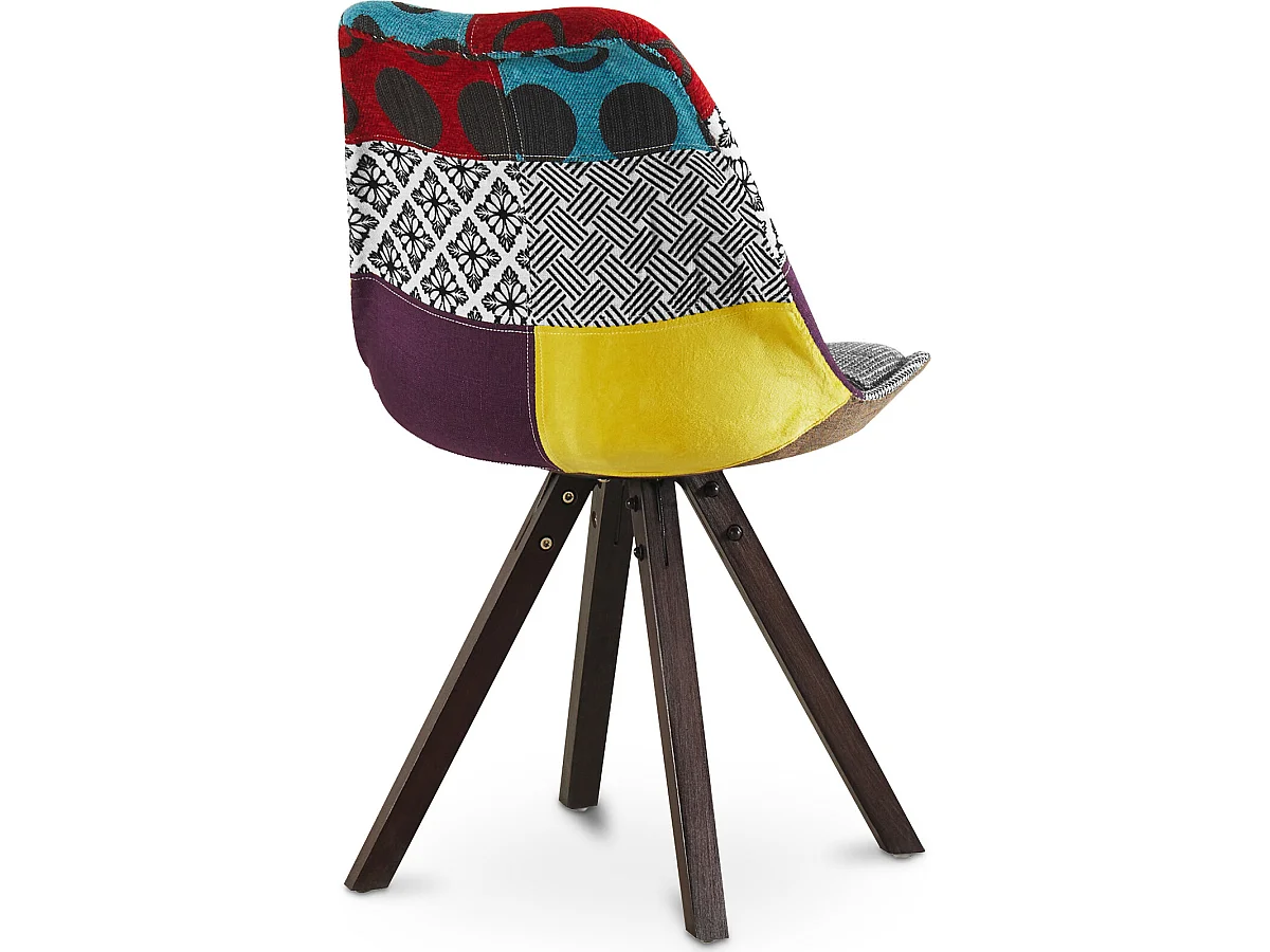 Sedia da pranzo - Rivestita in Patchwork - Ray