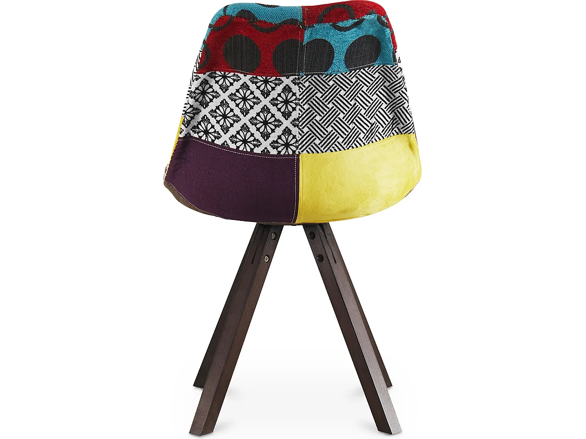 Sedia da pranzo - Rivestita in Patchwork - Ray