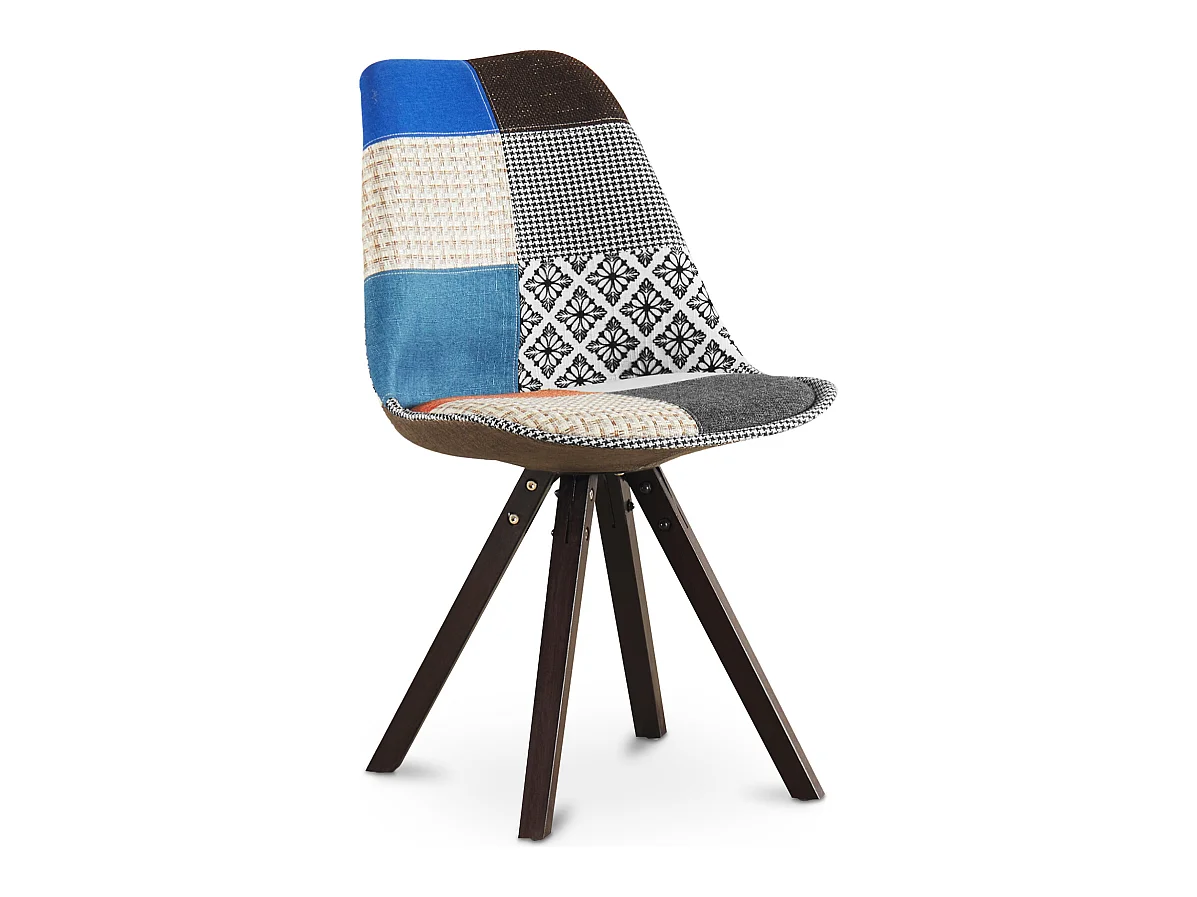 Esszimmerstuhl - Bezogen mit Patchwork -Pixi