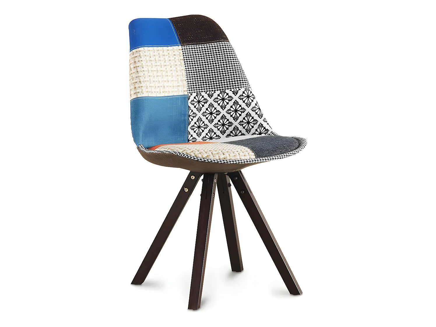 Chaise de Salle à Manger - Revêtement Patchwork - Pixi  Multicolore