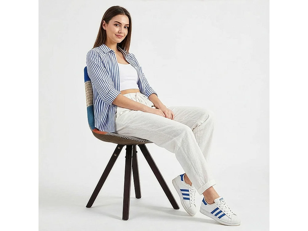 Silla de Comedor - Tapizada en Patchwork - Pixi