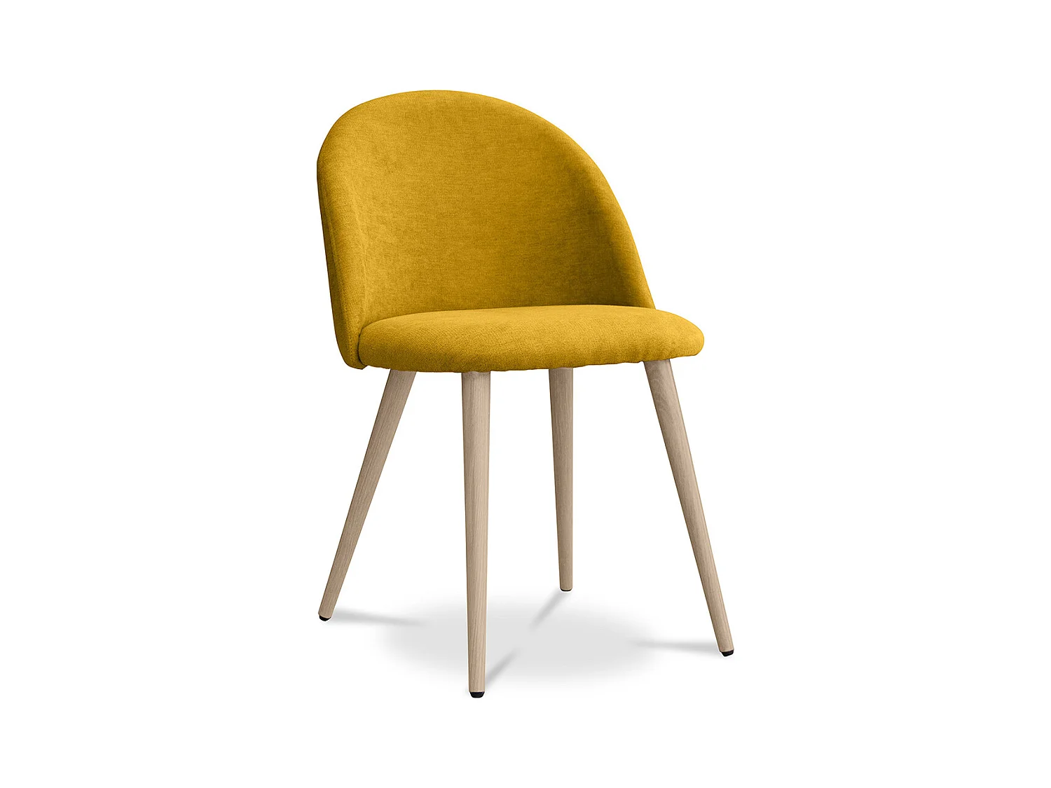 Silla de Comedor - Tapizada en Tela - Estilo Escandinavo - Evelyne