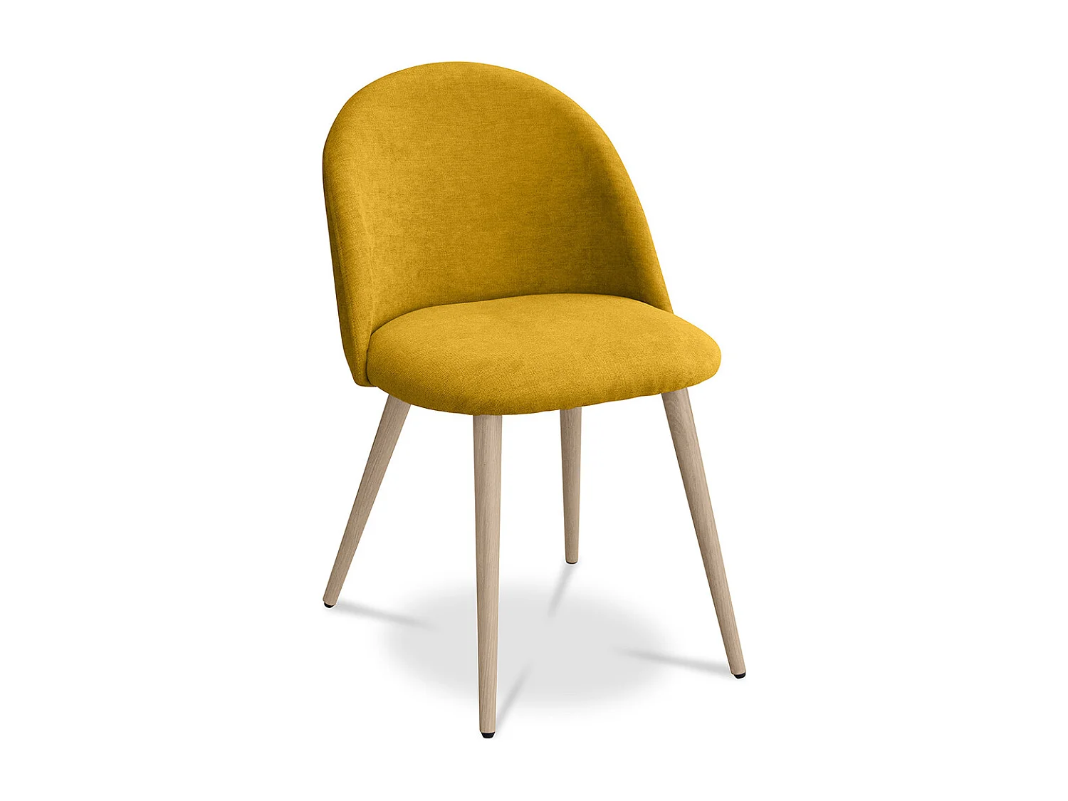 Silla de Comedor - Tapizada en Tela - Estilo Escandinavo - Evelyne