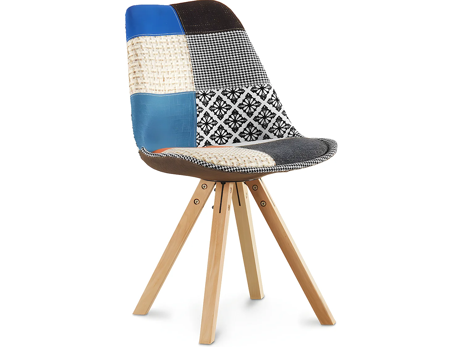 Esszimmerstuhl - Bezogen mit Patchwork -Pixi