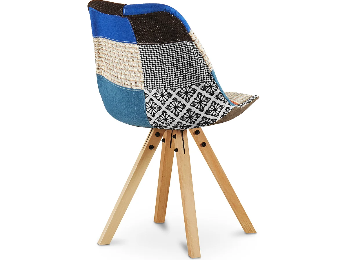 Esszimmerstuhl - Bezogen mit Patchwork -Pixi