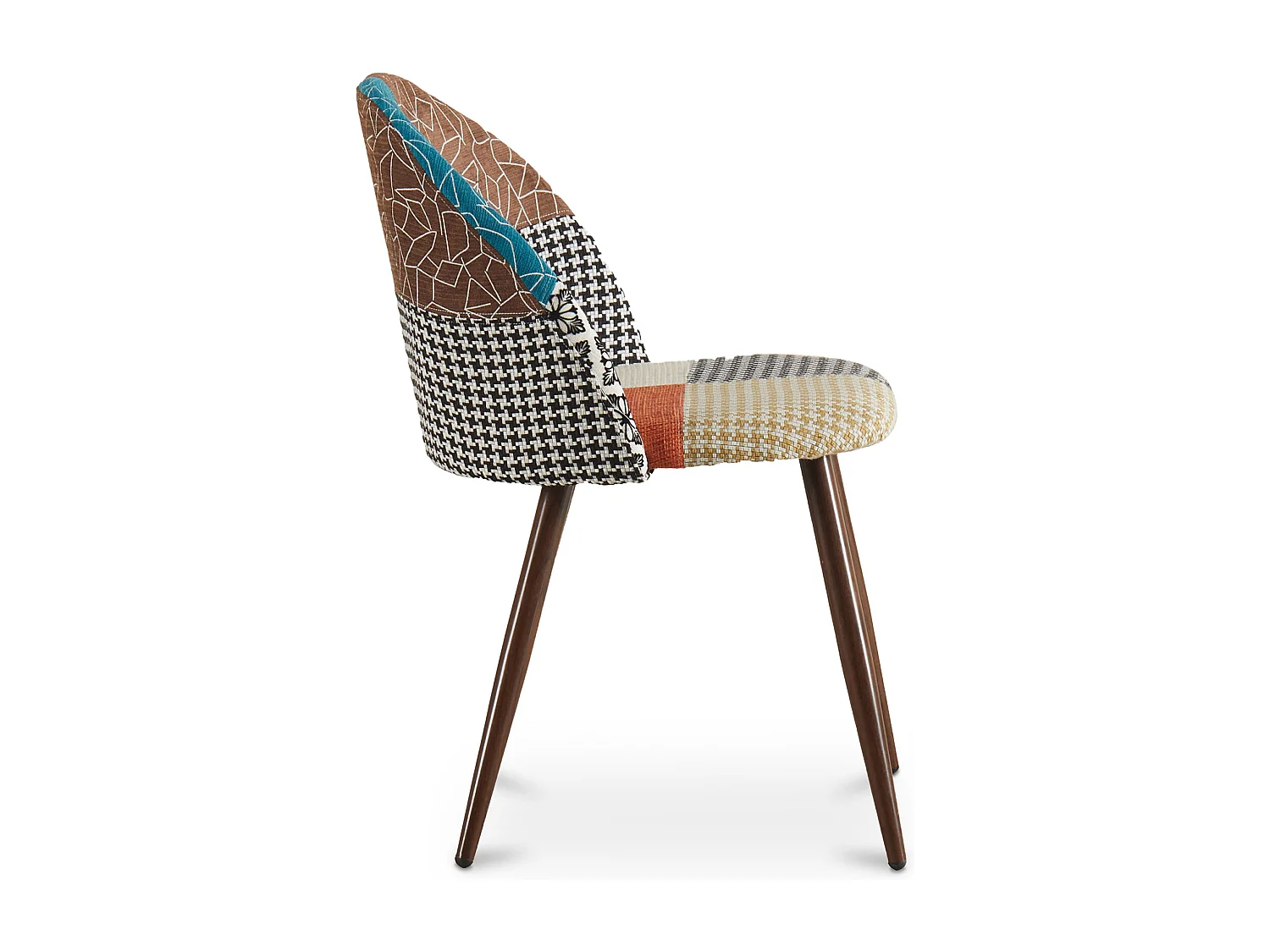 Sedia da pranzo imbottita in patchwork - Stile scandinavo - Patty