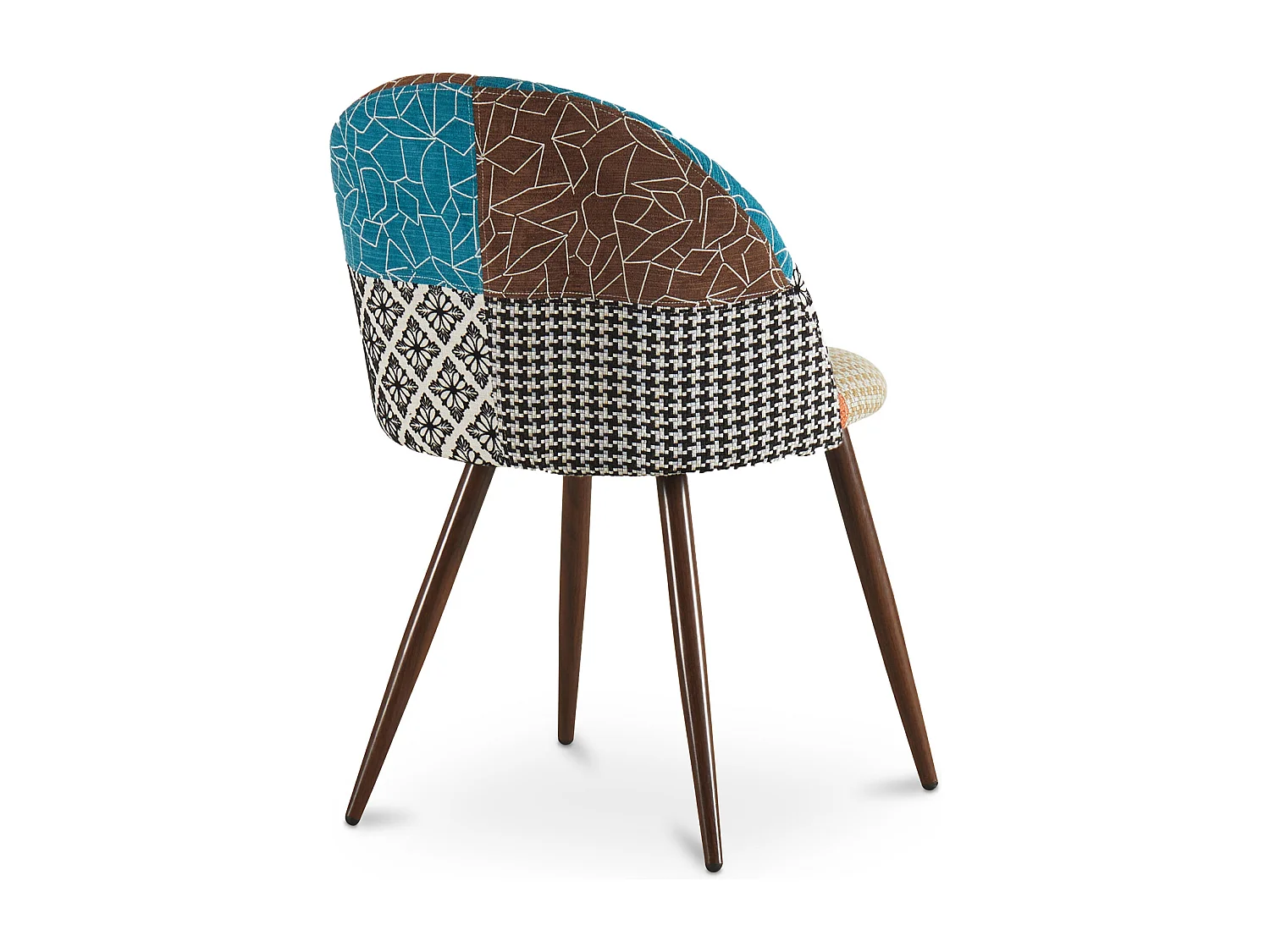 Sedia da pranzo imbottita in patchwork - Stile scandinavo - Patty