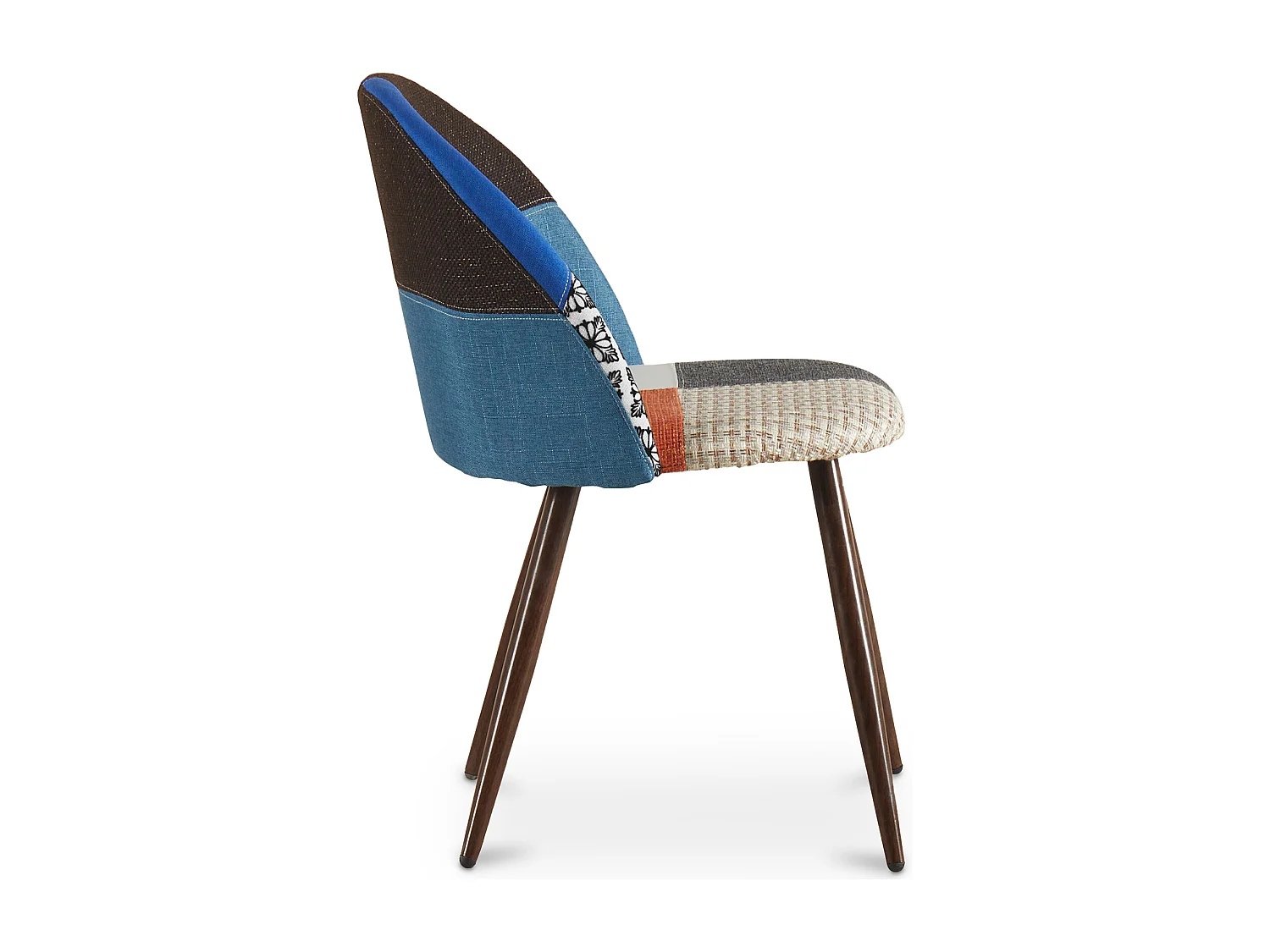 Gepolsterter Esszimmerstuhl mit Patchwork - Skandinavischer Stil - Pixi