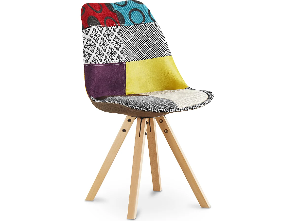 Esszimmerstuhl - Bezogen mit Patchwork - Ray