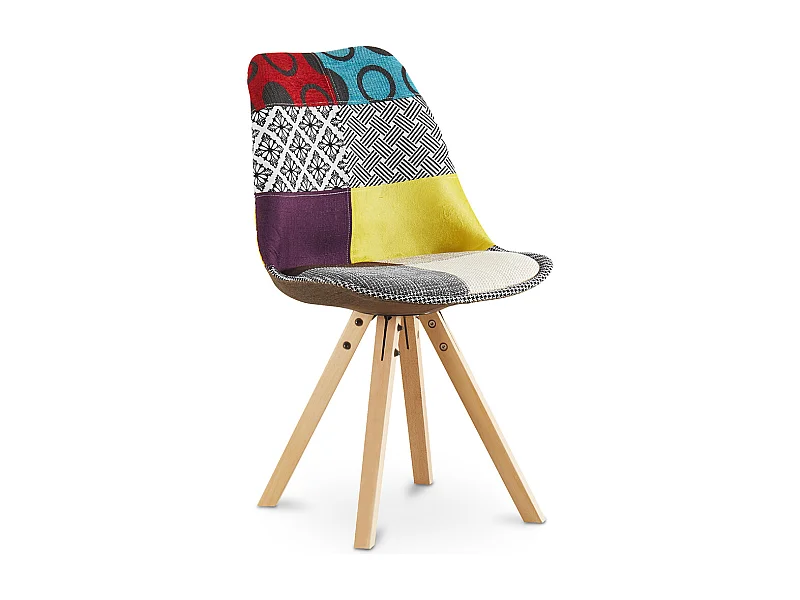 Esszimmerstuhl - Bezogen mit Patchwork - Ray