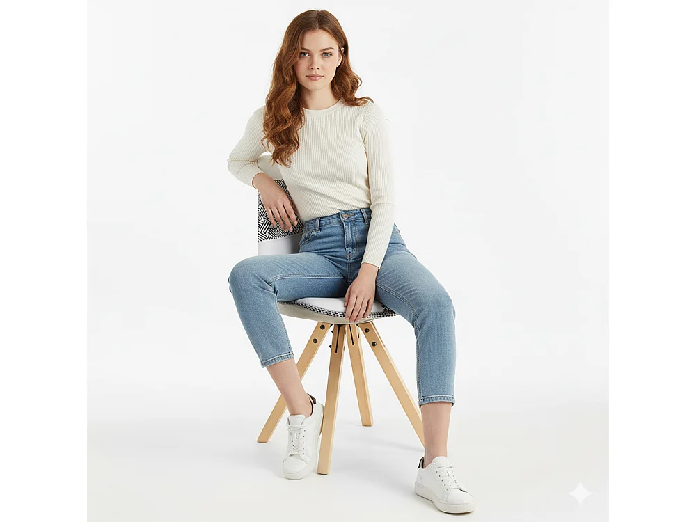 Sedia da pranzo - Rivestita in patchwork bianco e nero - Denisse