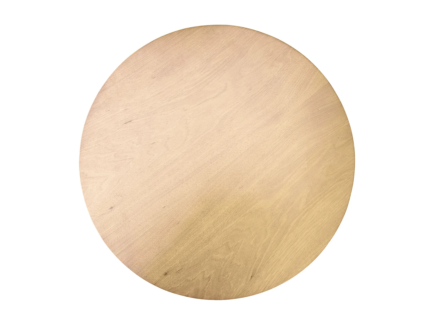 Mesa Auxiliar Redonda - Diseño Industrial - Madera y Metal - Basker